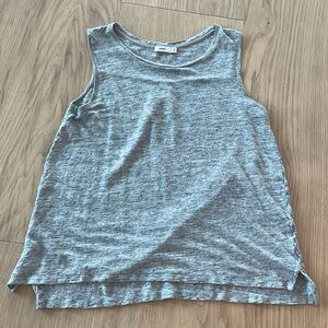 Vince | sleeveless linen tank top | light grey | size small